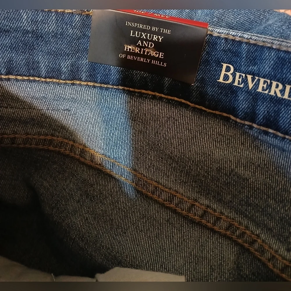 Beverly Hills Polo Club Acid Wash Blue Men's Jeans 34x30 - Picture 6 of 7